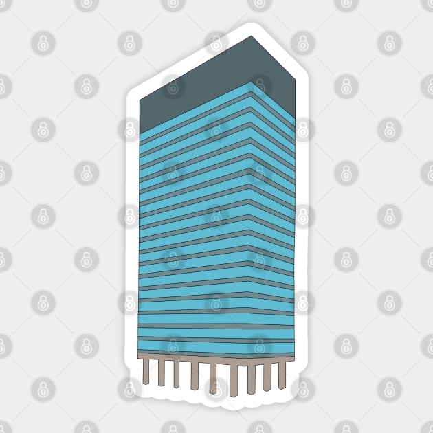 Arts Tower, Sheffield Minimalist Drawing Sticker by mwcannon